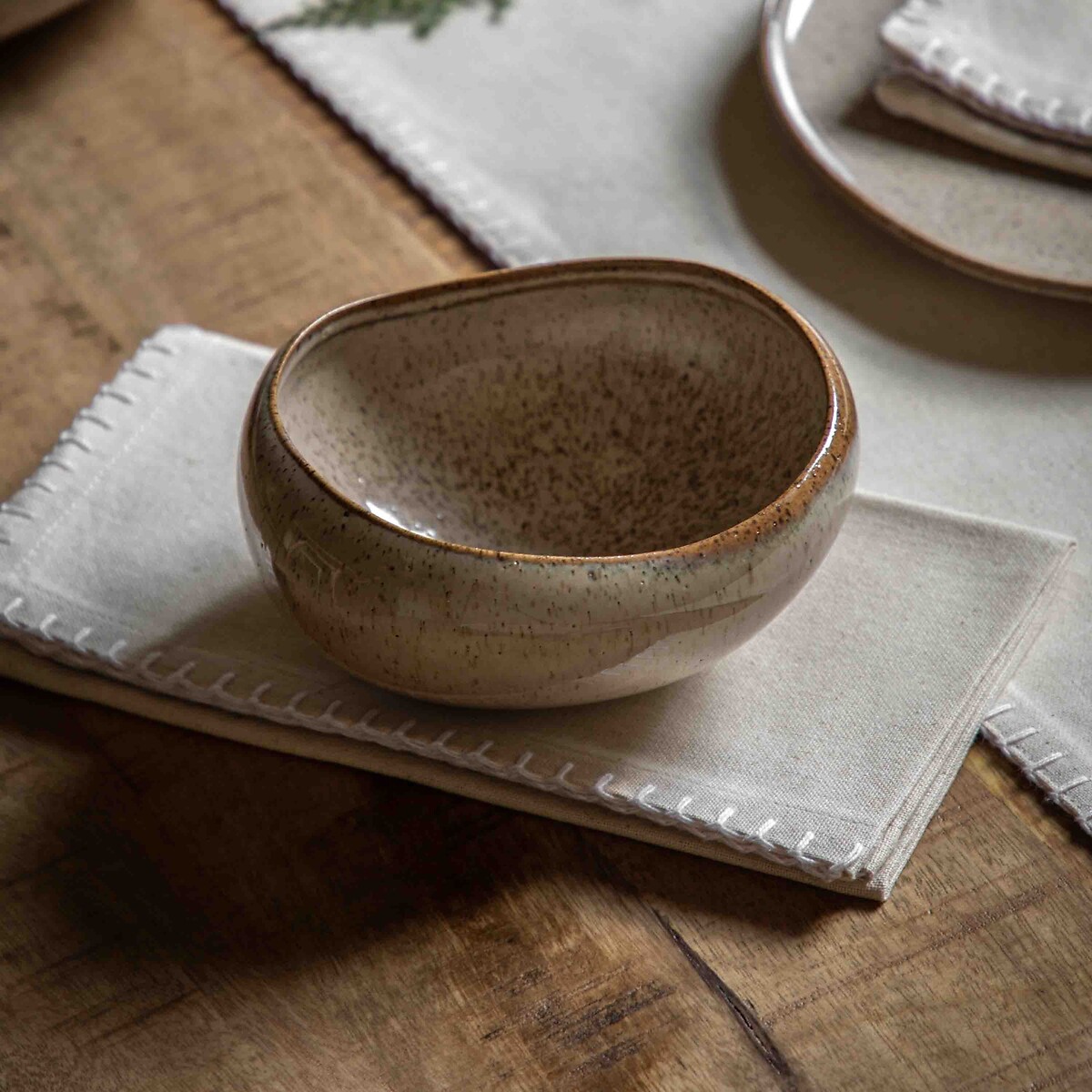Set of 4 Pebble Glaze Bowls oatmeal, ÉDITÉ