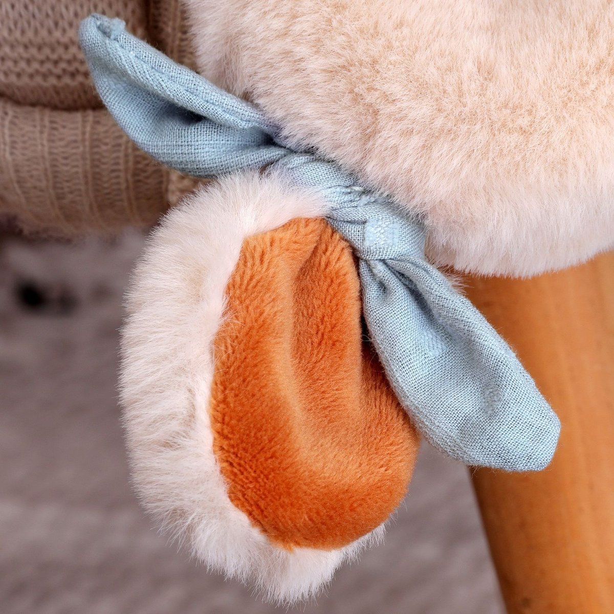 Doudou plat Renard 29 cm bleu, DOUDOU ET COMPAGNIE