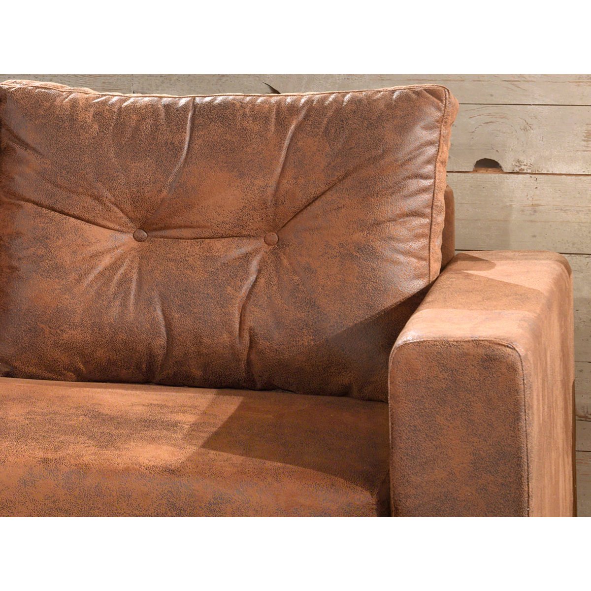 Canapé d'Angle gauche 5 places - NORDIC marron, BEST MOBILIER