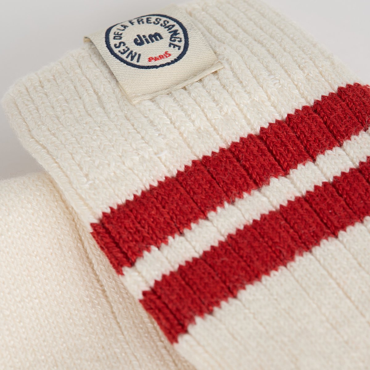 Chaussettes mi-hautes Dim x Inès de La Fressange crème, DIM