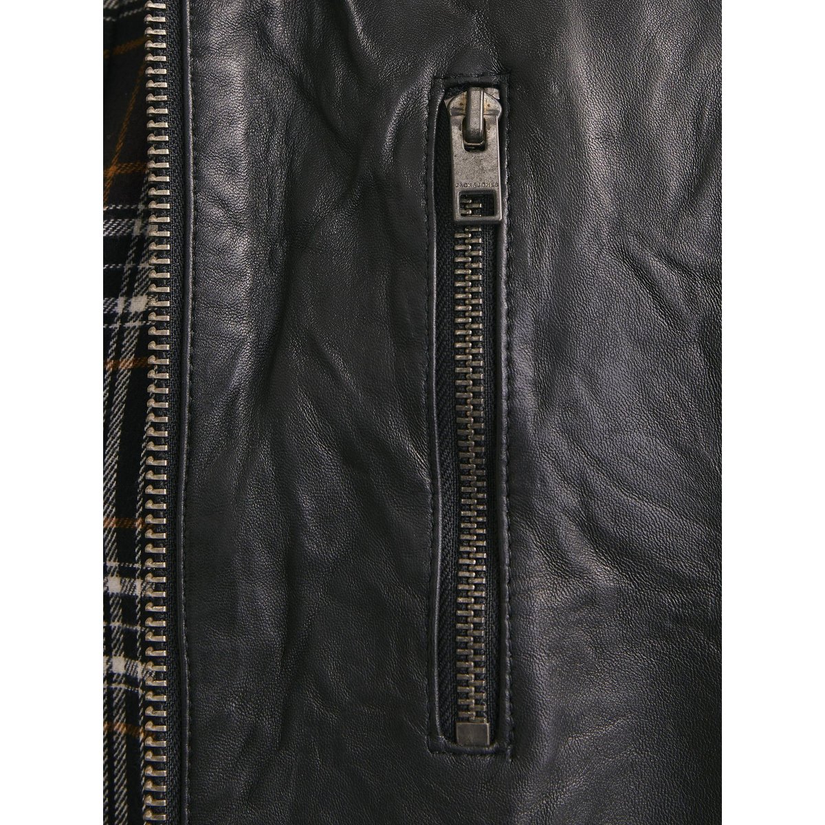 Veste En Cuir black, JACK & JONES