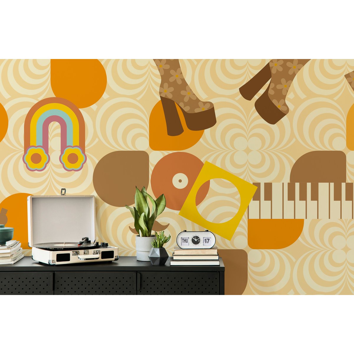 Papier peint panoramique STUDIO 54 multicolore, LE PAPIERS DE NINON