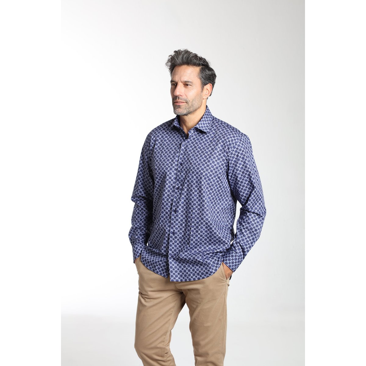 Chemise manches longues en coton CLOE bleu, GENTLEMAN FARMER