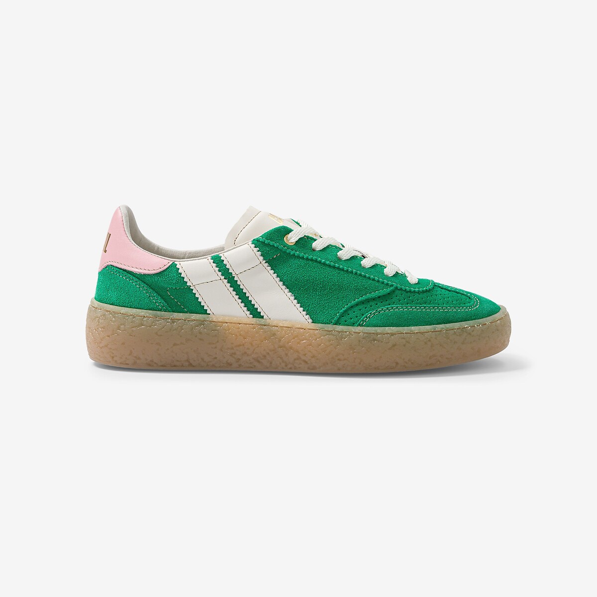 Baskets en cuir vert, CAVAL
