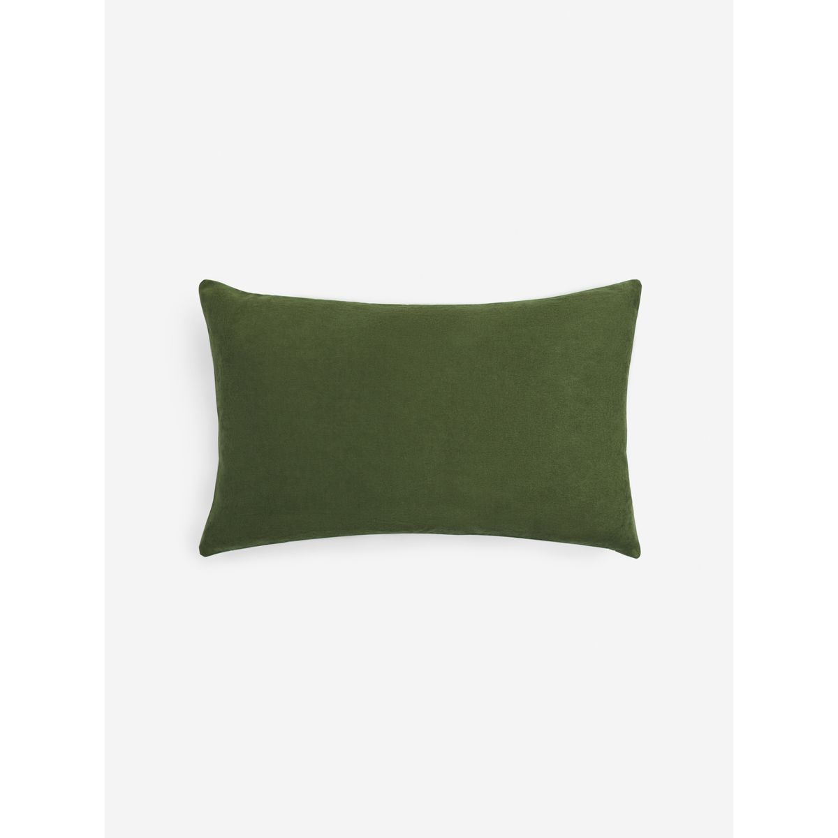 Coussin rayé en velours effet flou vert, NEXT