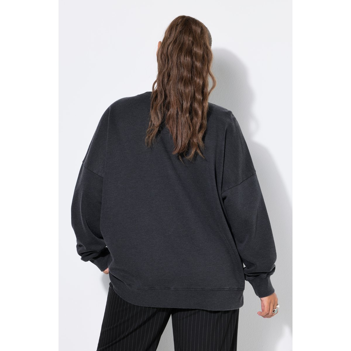 Sweat, coupe oversize, style vintage chiné anthracite, STUDIO UNTOLD