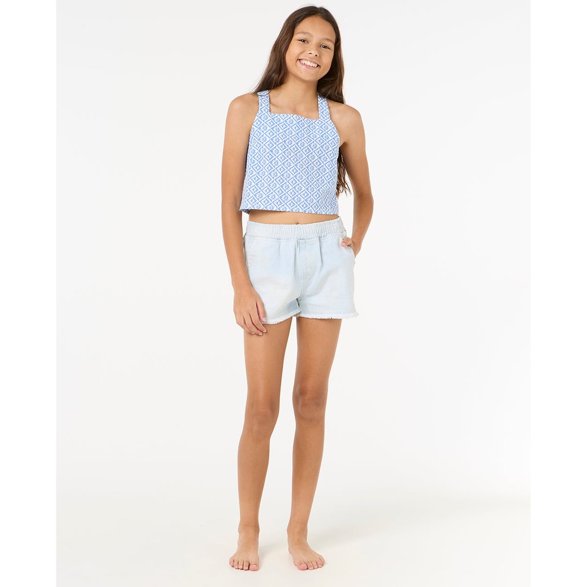 Haut BLISSY WOVEN TOP -GIRL bleu foncé, RIP CURL