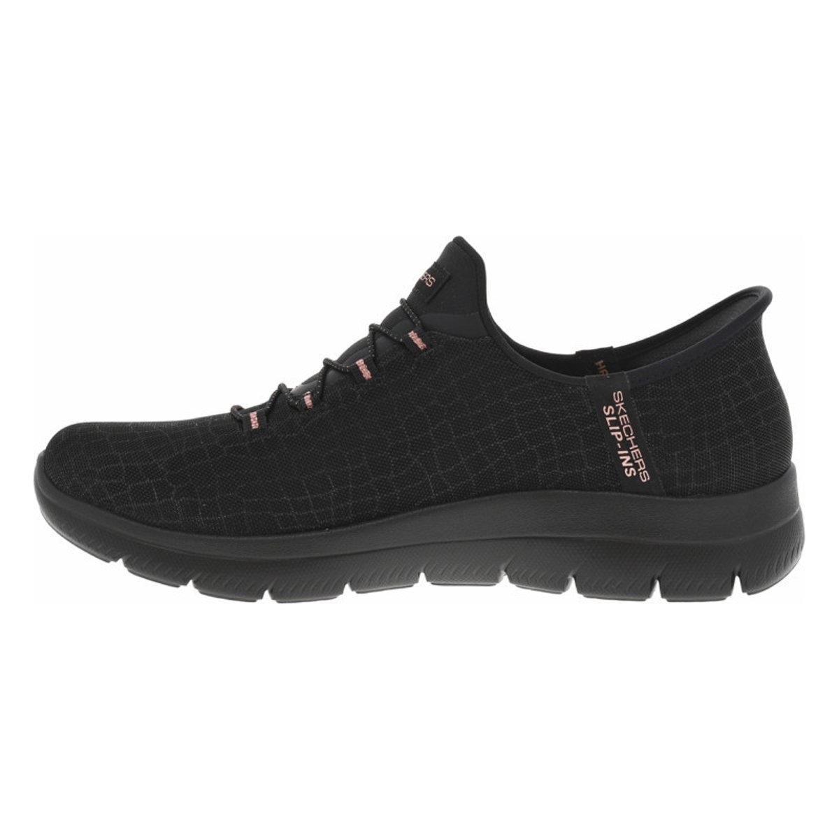 Baskets FEMME Skechers noires et à slip-ins noires, SKECHERS