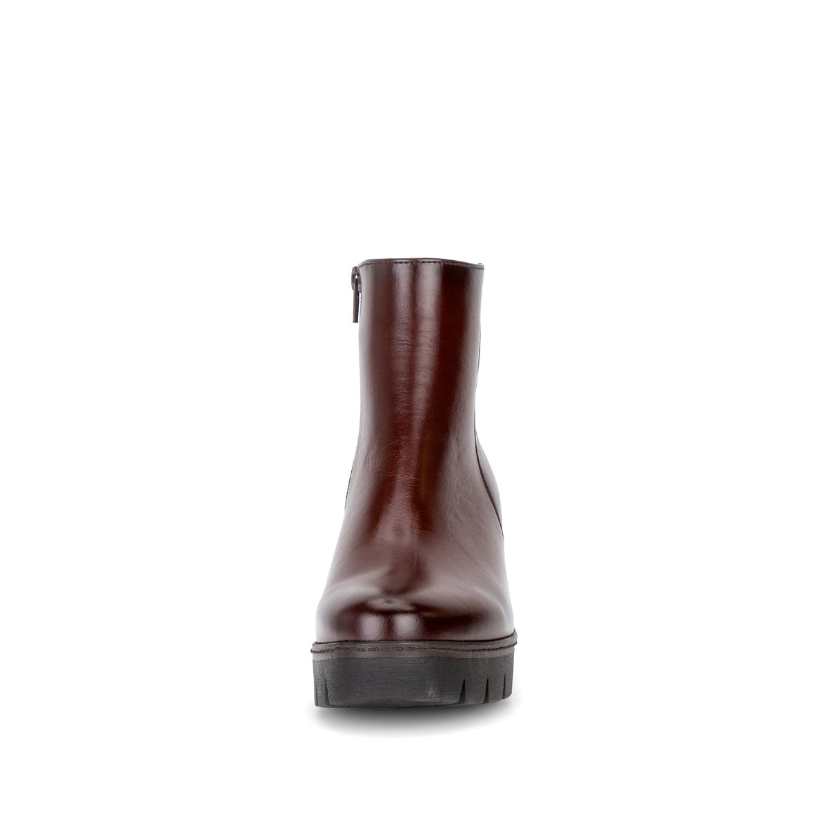 Bottines en cuir à talon compensé cognac, GABOR