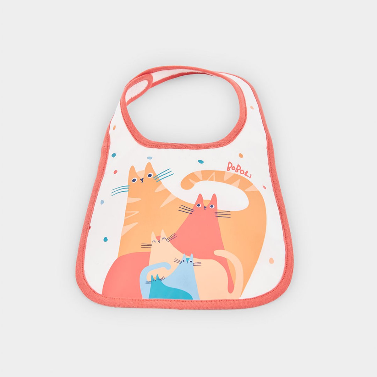 Pack de 2 bavoirs bébé coton blanc, BOBOLI