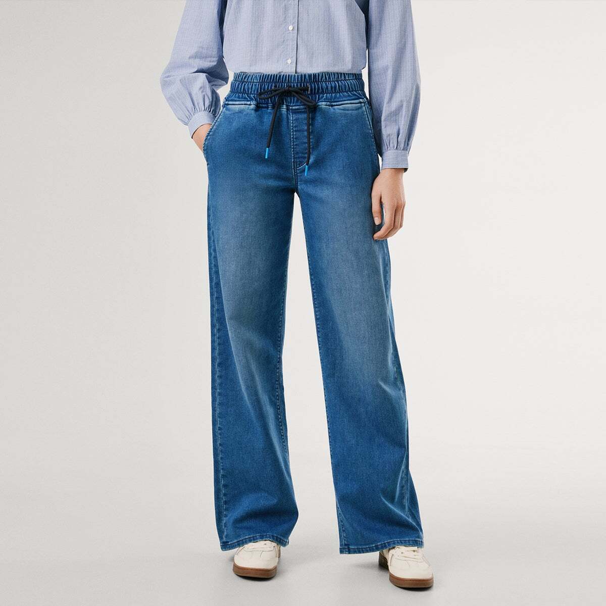 Eva - Jean Coupe Large, Taille Moyenne authentic true blue gymdigo /h, PEPE JEANS