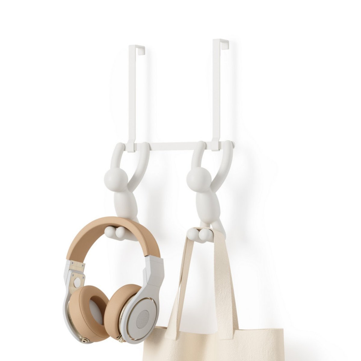 Patère double pour porte  BUDDY blanc, UMBRA