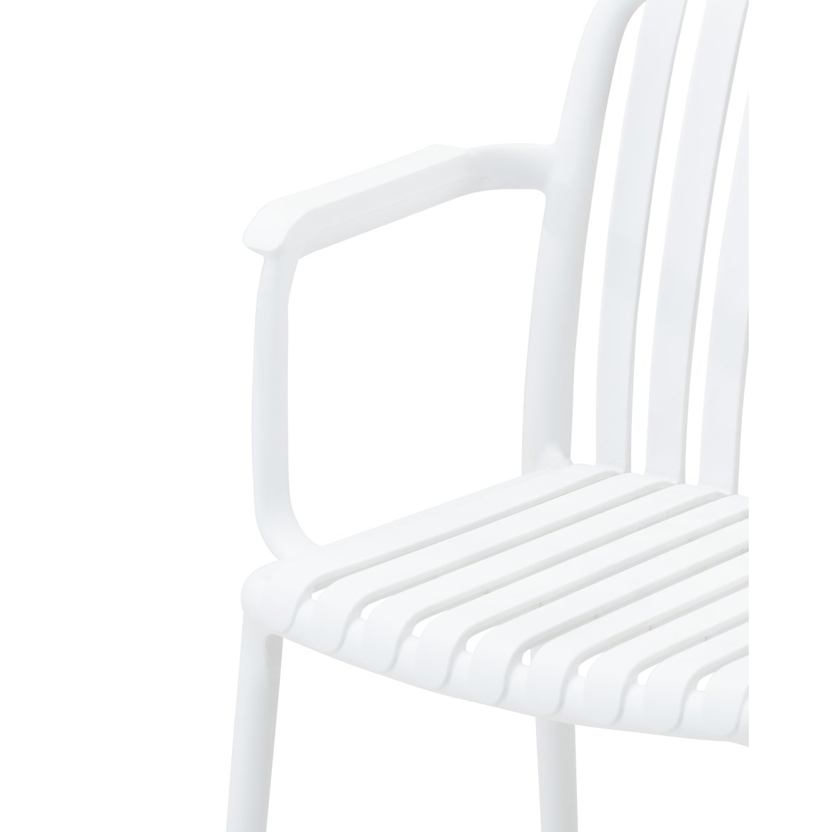 Set de jardin, 4 chaises, PETRA & CORA blanc, plateau beige, DEFORA HOME