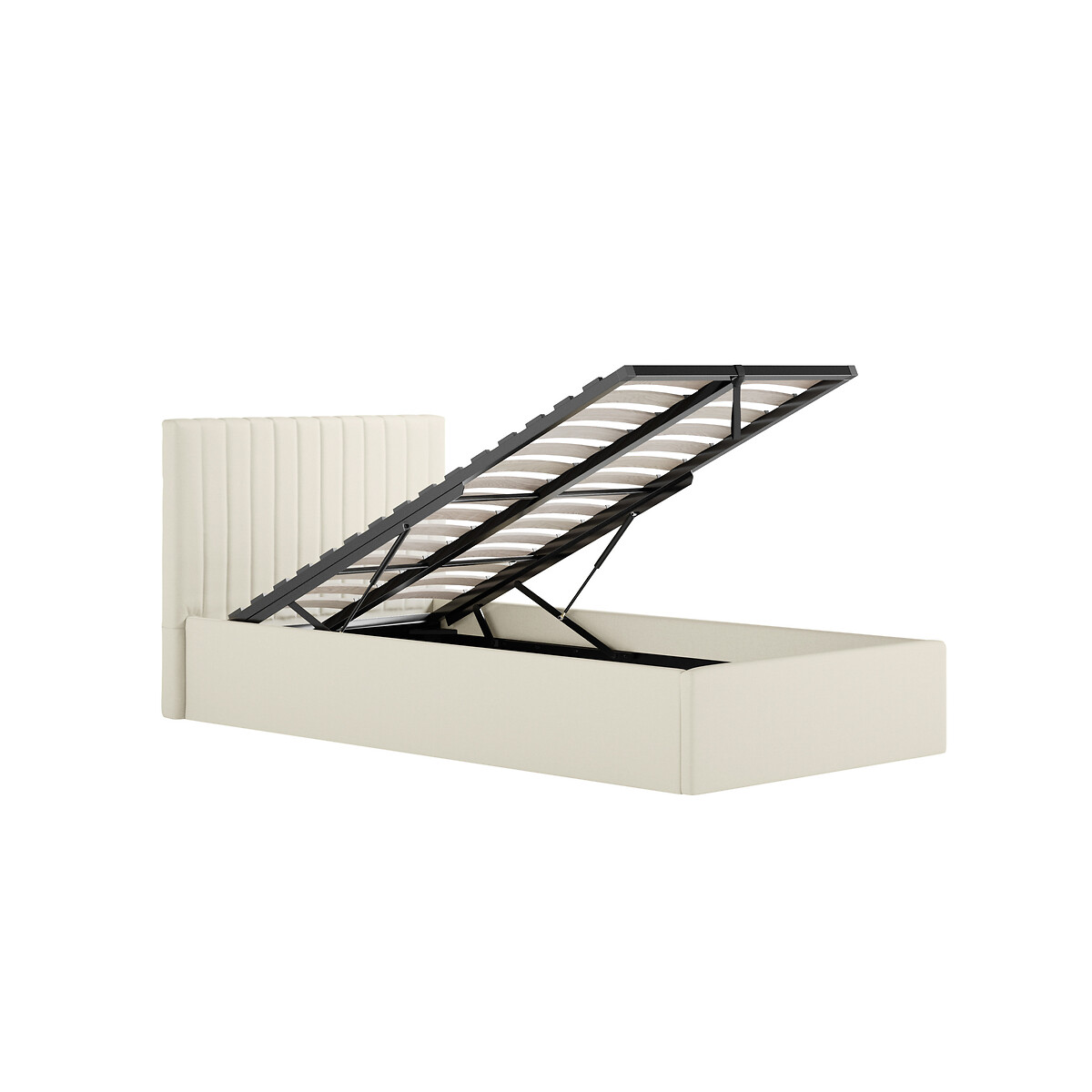 Luciana Fabric Weave Ottoman Storage Bed milk, ÉDITÉ
