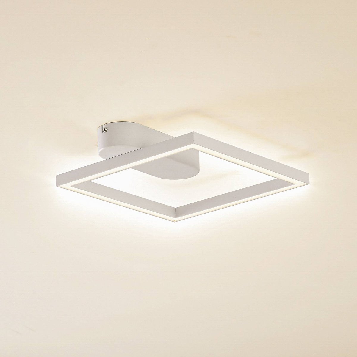 Plafonnier en aluminium moderneLED, Yulla blanc, LINDBY