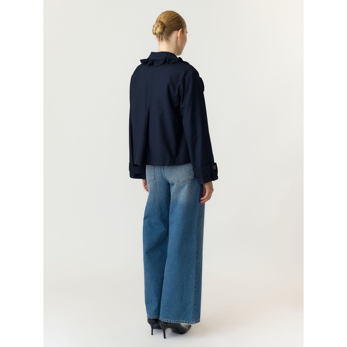 Trench navy blazer, YAS