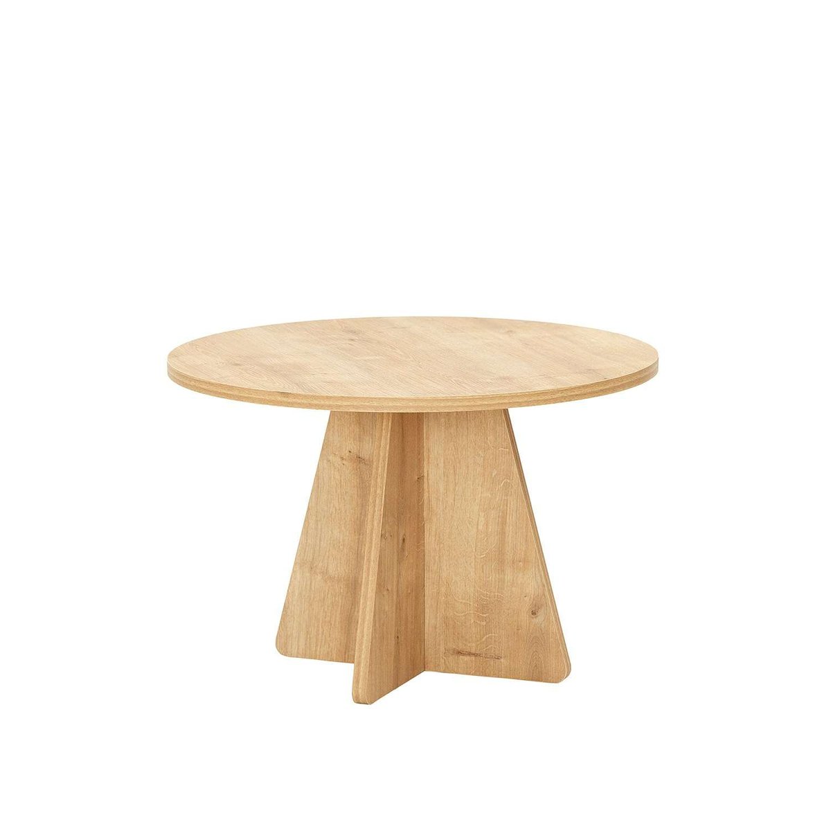 Table basse ronde design rustique VALENCE beige, TOILINUX