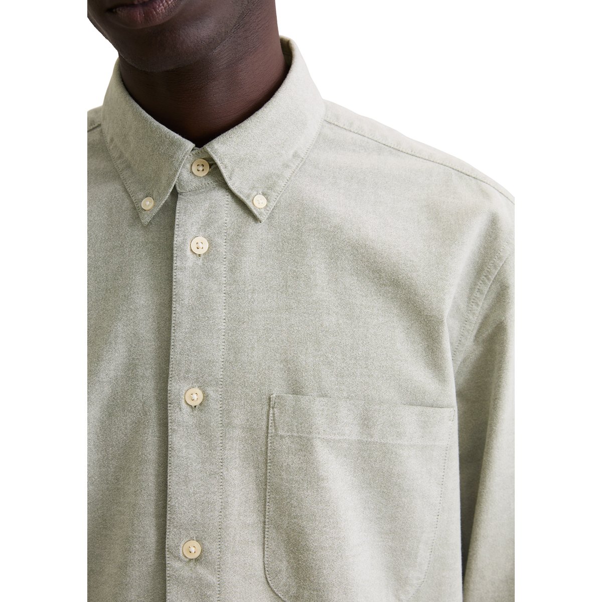Chemise regular en coton bio de qualité Oxford vert foncé, MARC O’POLO DENIM