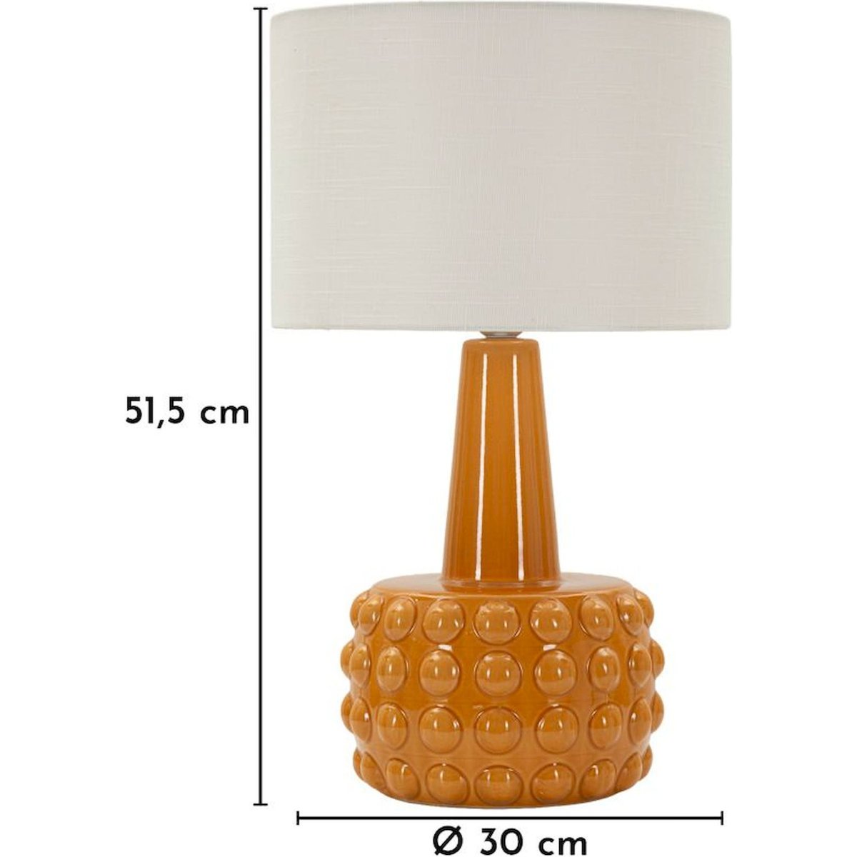 Lampe à poser céramique relief abat-jour tissu bleu et blanc, RECOLLECTION