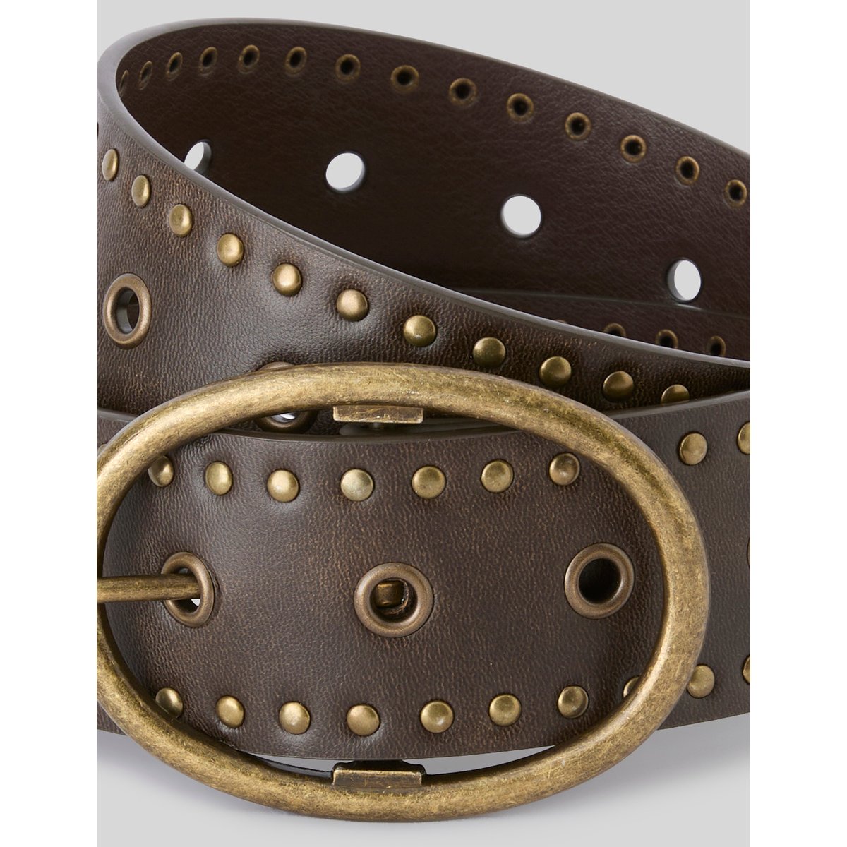 Ceinture à clous marron foncée, BZB