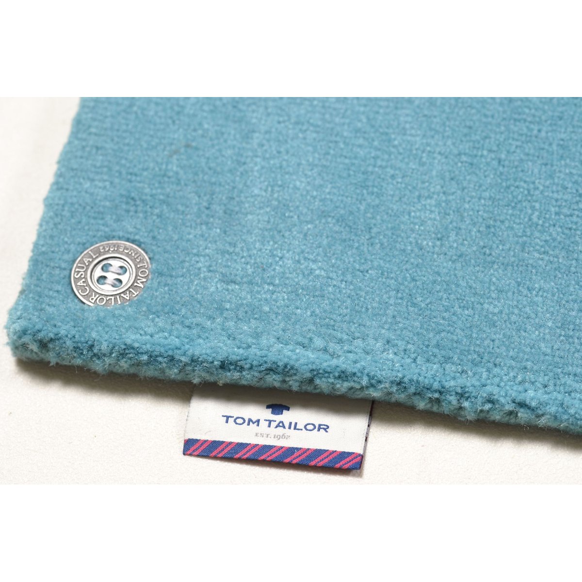 Tapis Salon HAPPY uni, imprimé, 100% nylon turquoise, TOM TAILOR