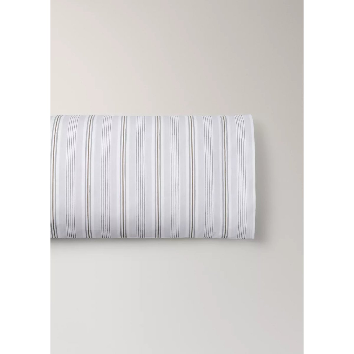 Taie d’oreiller 100 % coton à rayures 45x110 cm gris, MANGO HOME