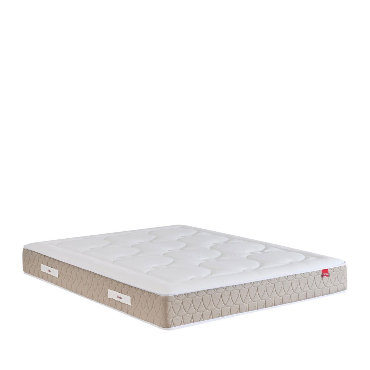 Matelas à ressorts et latex, accueil équilibré- CLEMAE 2 blanc, EPEDA