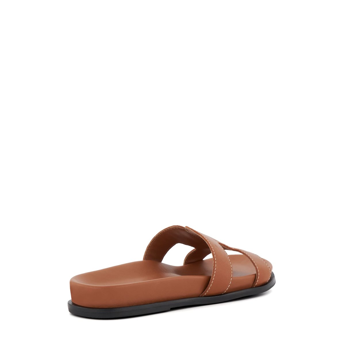 Sandales à semelle intérieure confortable avec surpiqûres - LOUPA tan-leather, DUNE LONDON