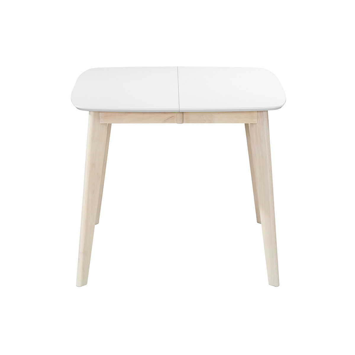 Table à manger scandinave extensible carrée L90-130 cm LEENA blanc, MILIBOO