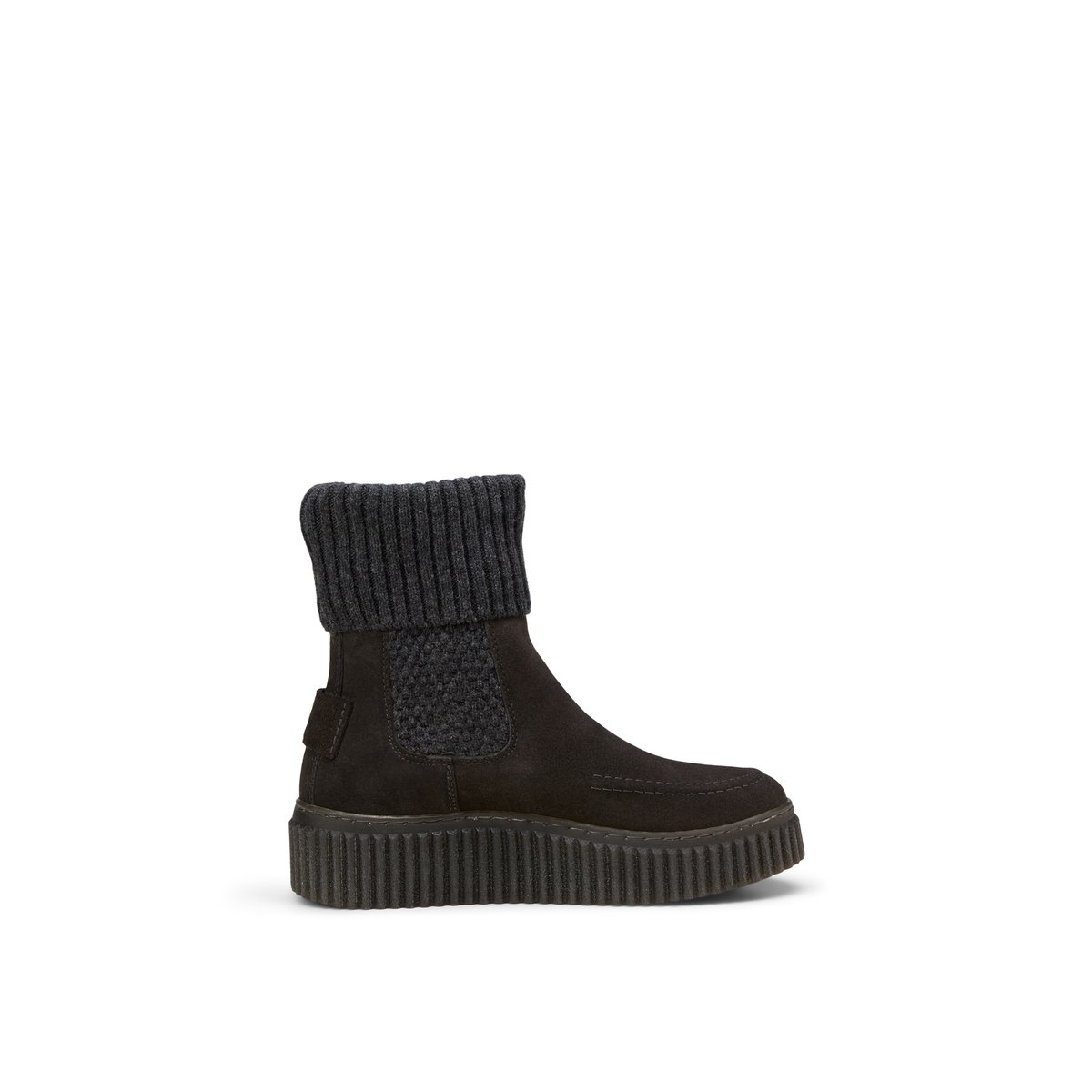 Bottes courtes modèle Bianca avec enveloppe tricotée noir, MARC O'POLO