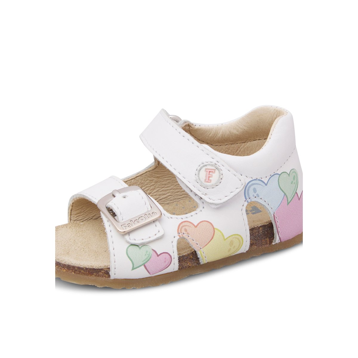 Sandales en cuir BYMIA blanc-, FALCOTTO