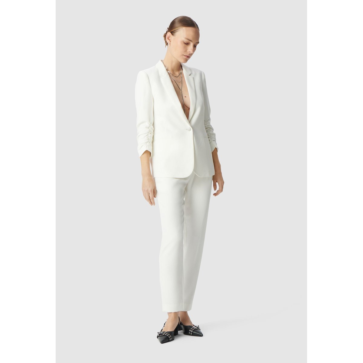 Veste de costume recyclé blanc cassé, IKKS