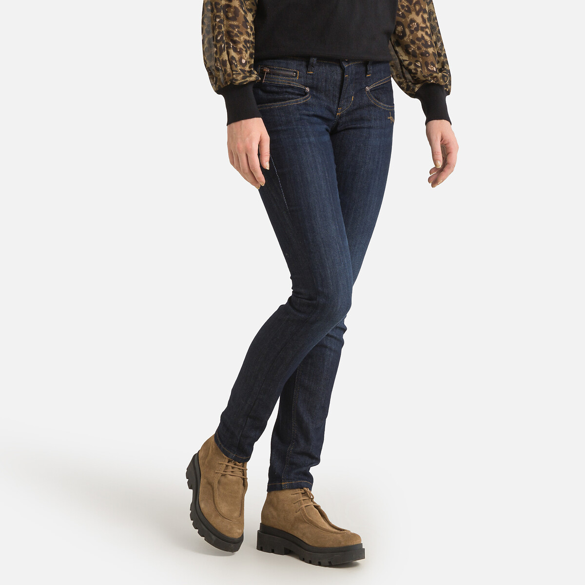 Alexa Slim SDM Jeans in Mid Rise, Length 31.5" untreated blue, FREEMAN T. PORTER