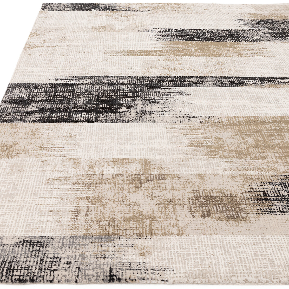 Distressed Abstract Lines Rug beige, ÉDITÉ