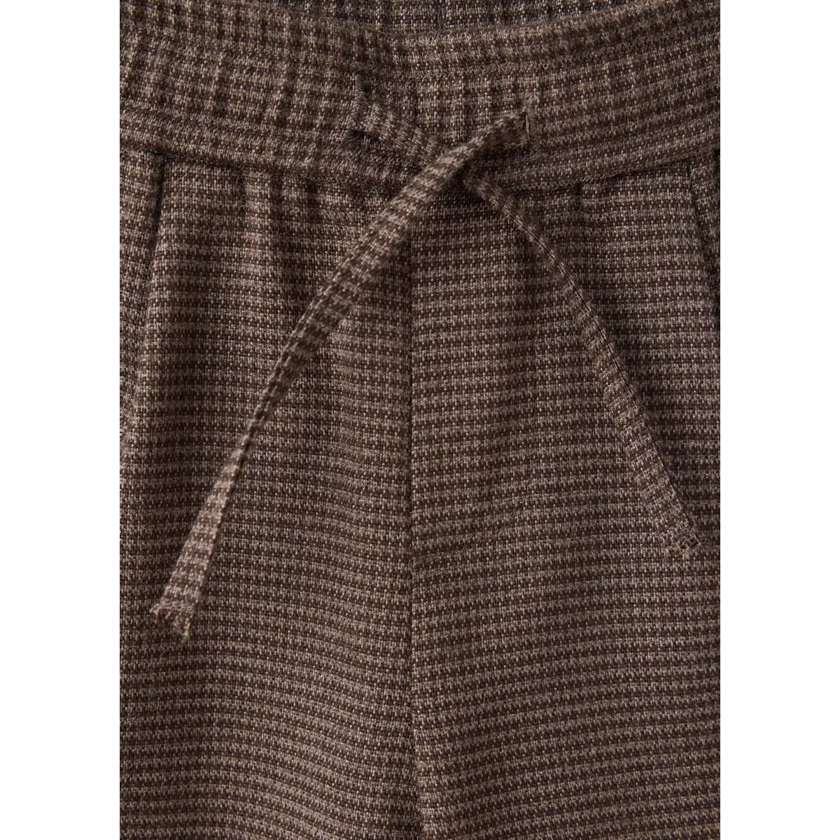 Pantalon droit à carreaux marron, MANGO BABY