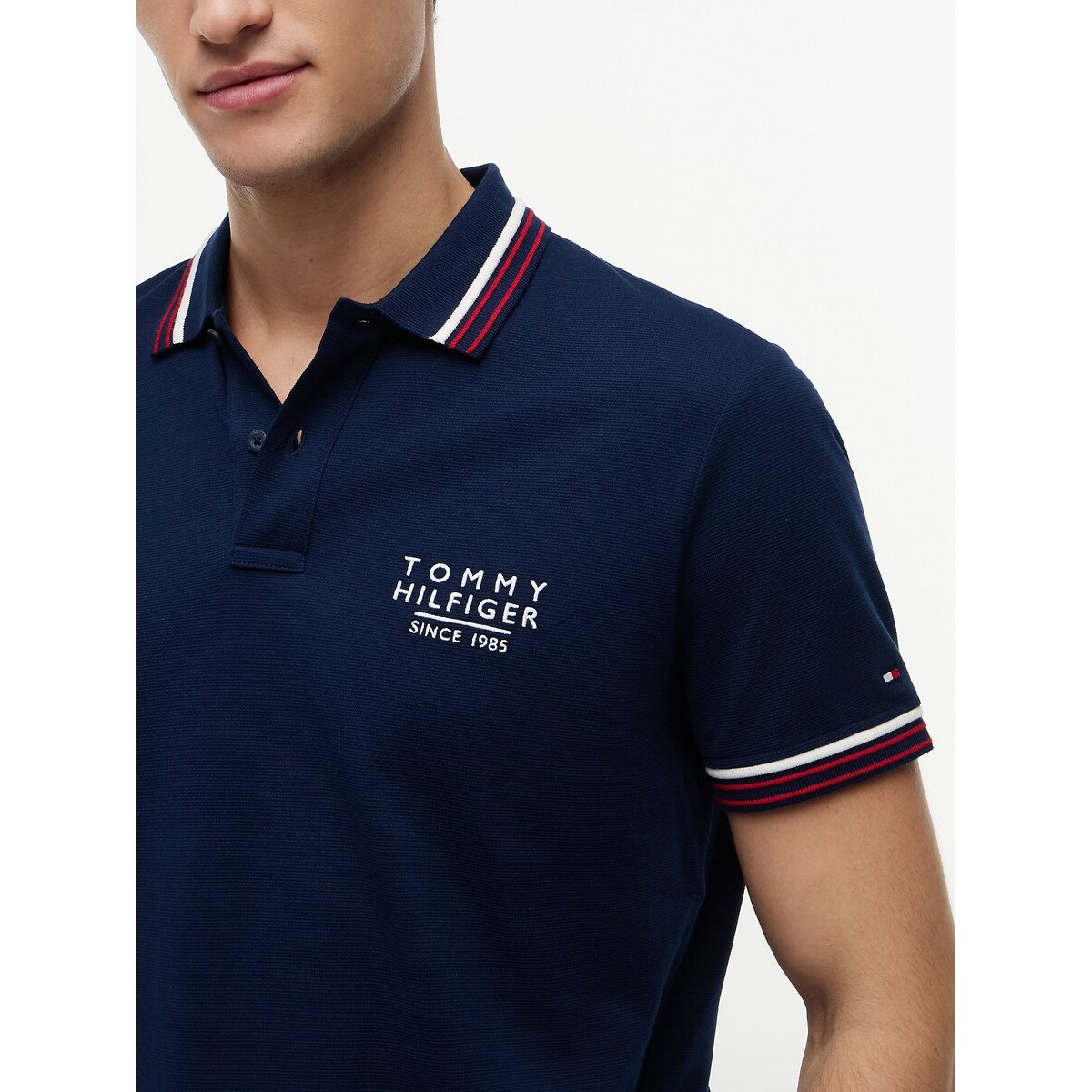 Polo de mangas curtas marinho, TOMMY HILFIGER