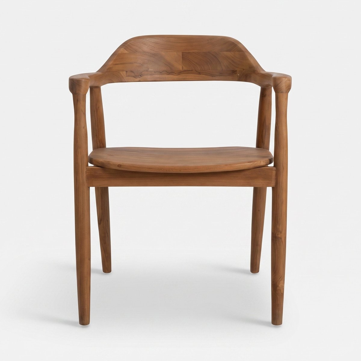 Chaise en bois de teck massif - CÉLINE marron clair, MAISON PAVANE