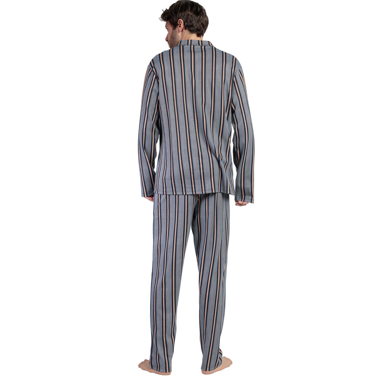 Pyjama pantalon chemise manches longues Pointe Antonio Miro bleu marine, ADMAS