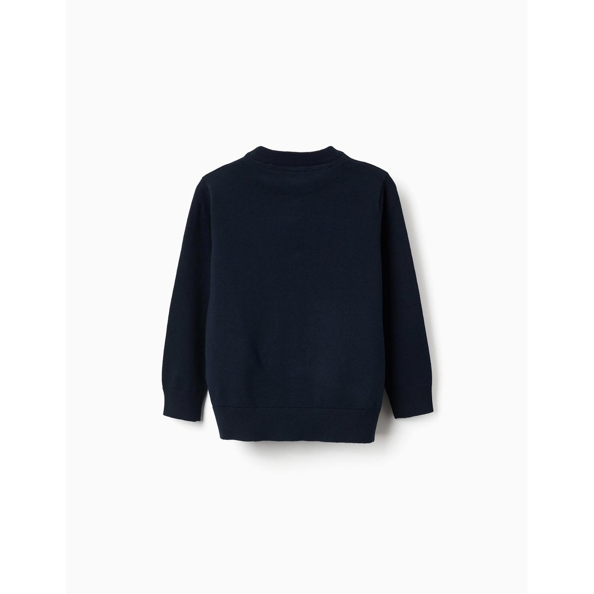 Pull en maille avec extrémités côtelées bleu foncé, ZIPPY