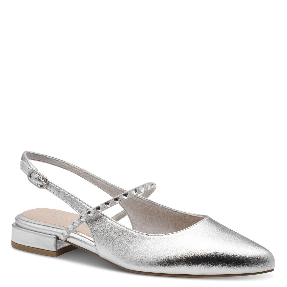 Ballerine talon bloc argent, MARCO TOZZI