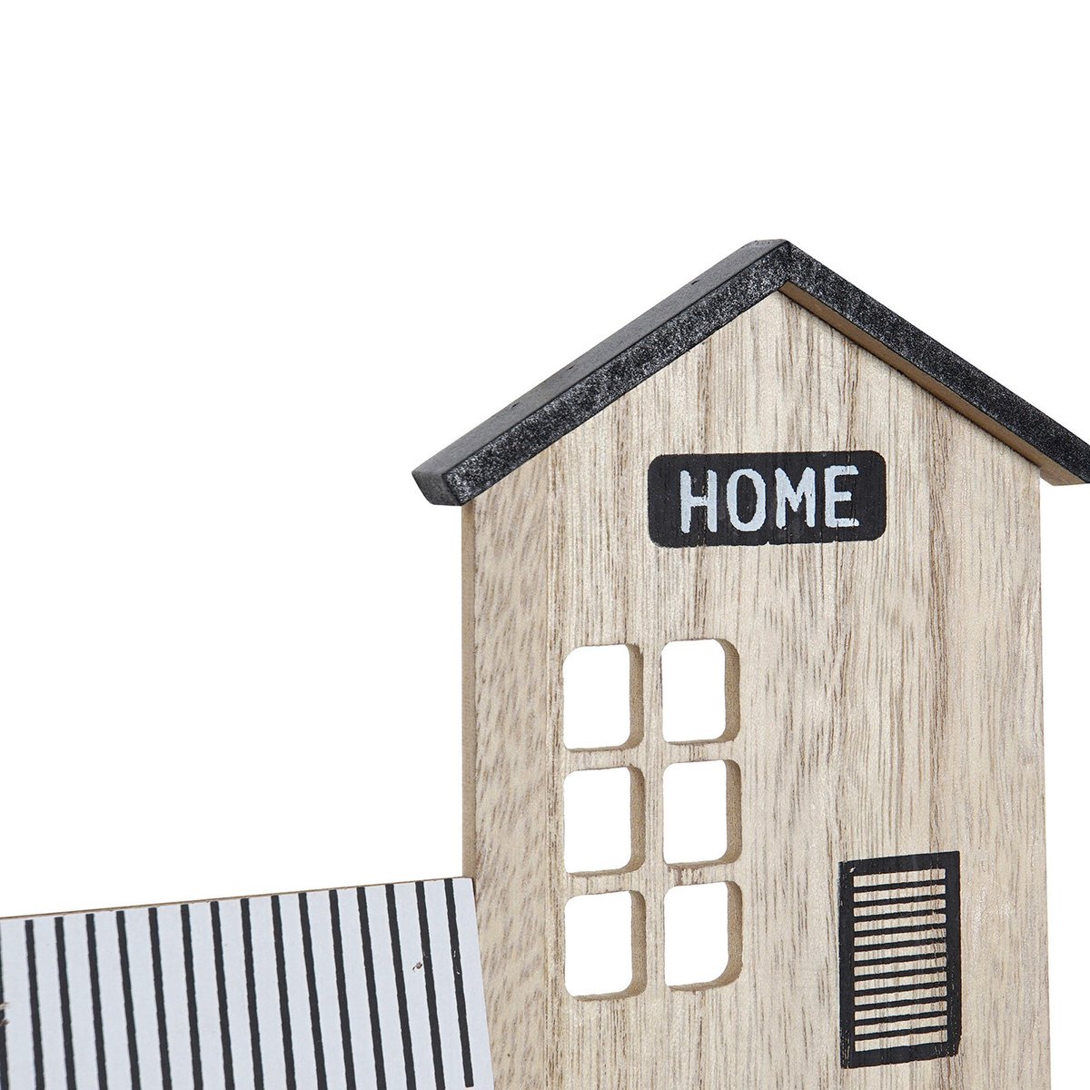 Portemanteau mural bois maisons avec 1 étagère bois, WADIGA