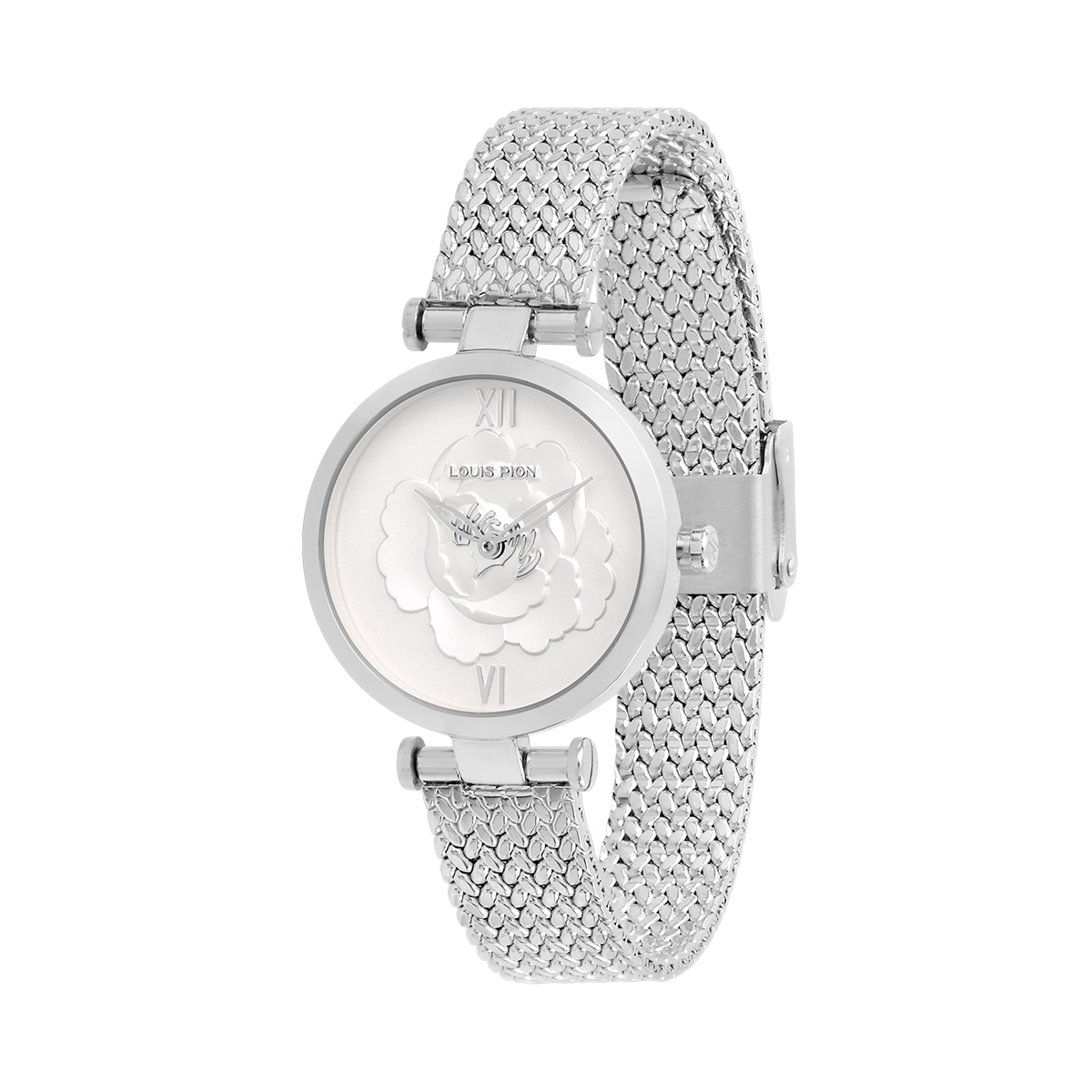 Montre Analogique  FLORE argenté blanc argenté, LOUIS PION