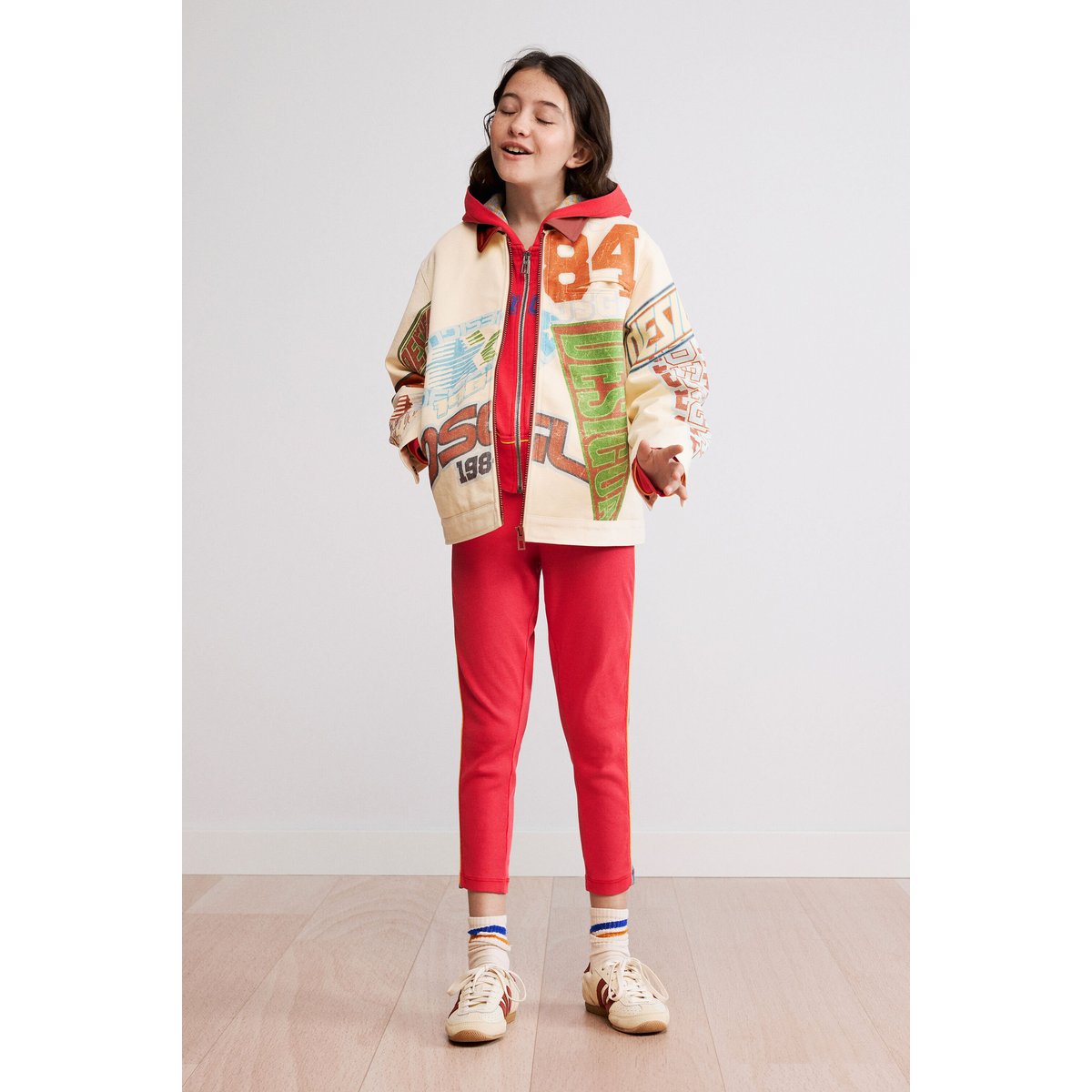 Veste imprimée beige, DESIGUAL
