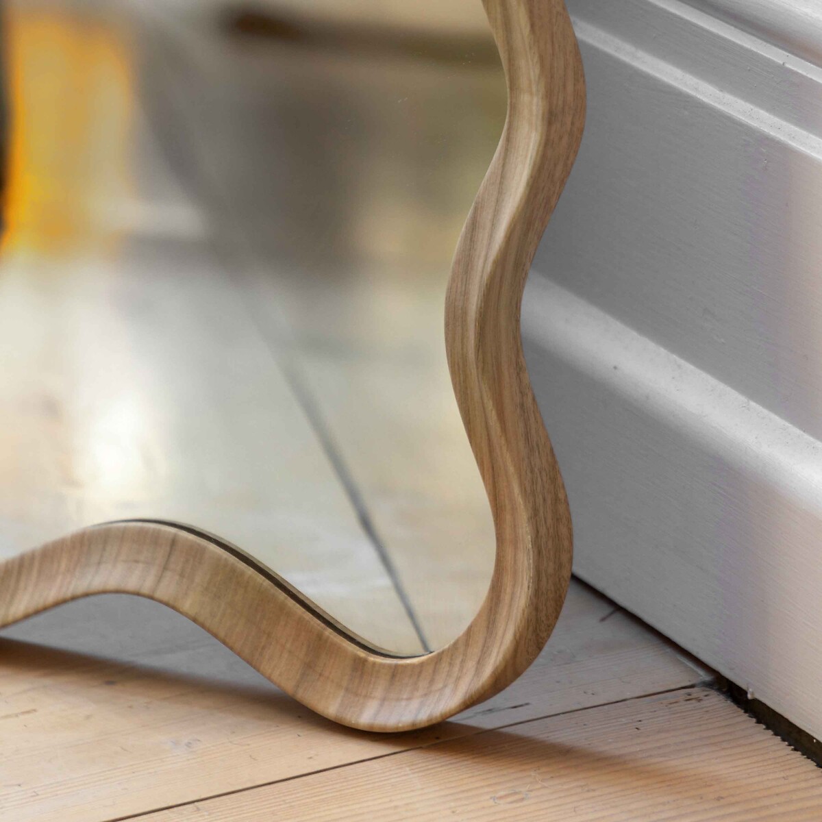 50x150cm Wishaw Wiggle Leaner Mirror light wood, ÉDITÉ