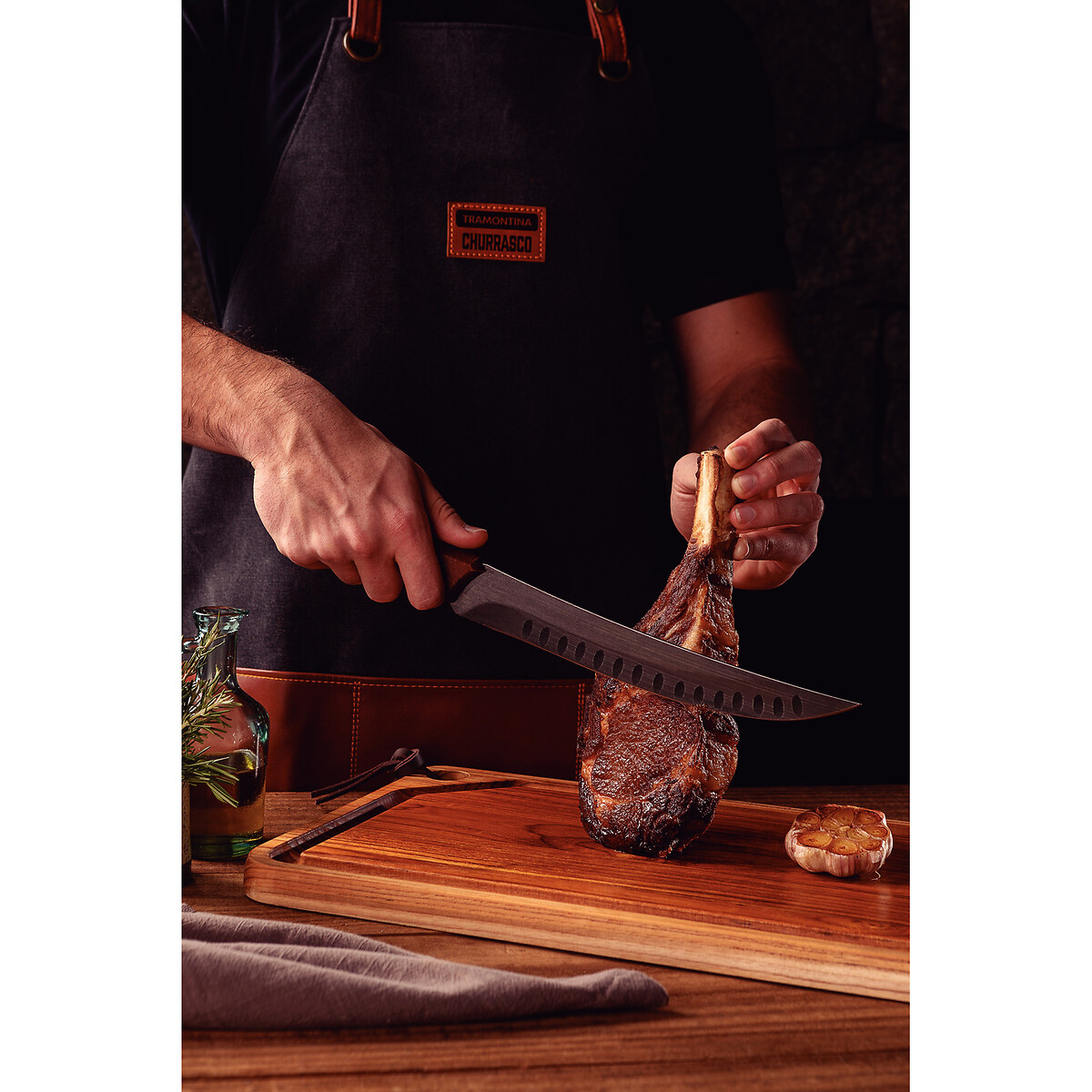 Faca para Carne Churrasco Black 10", Tramontina madeira, TRAMONTINA