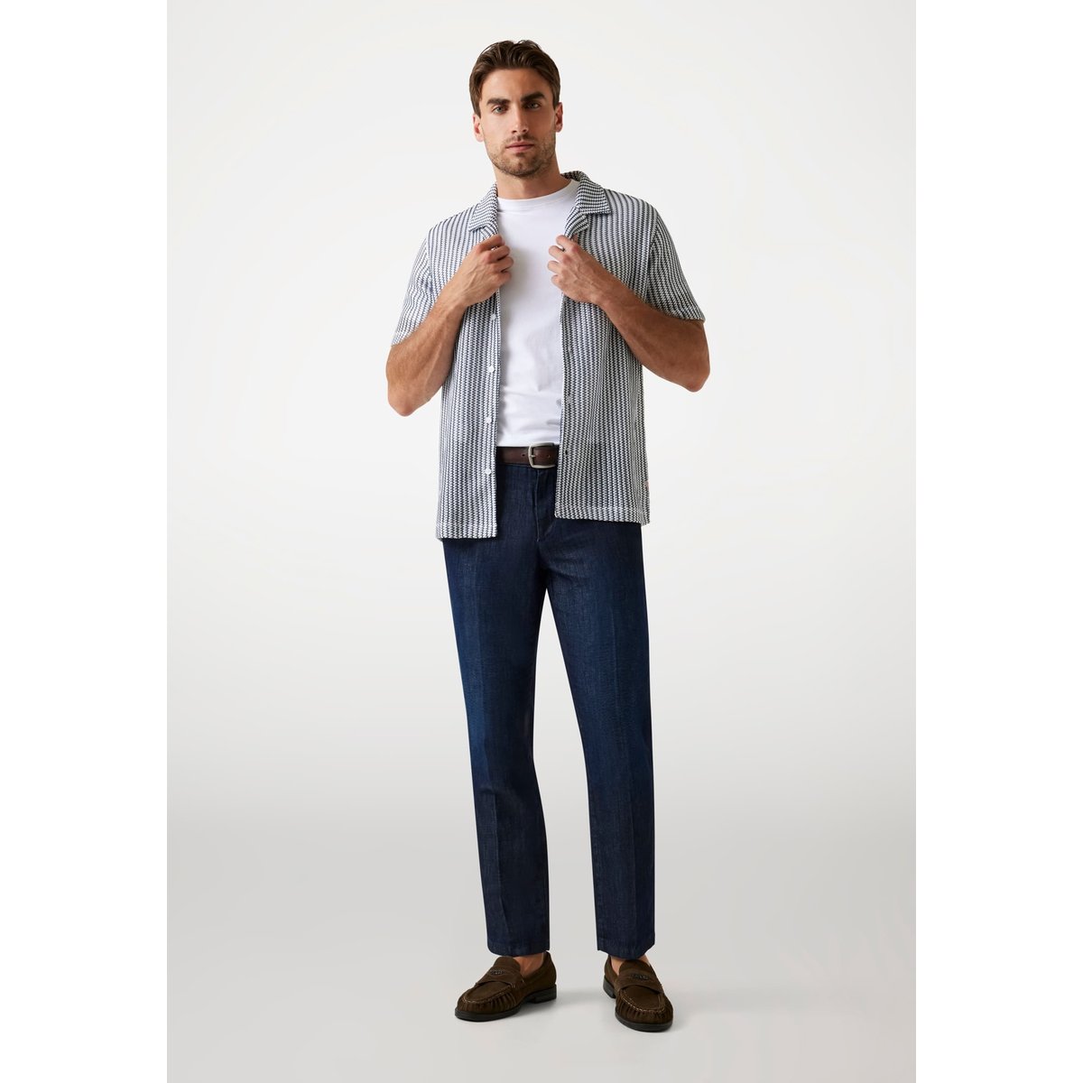 Chemise Maille Rayée bleu, GUESS