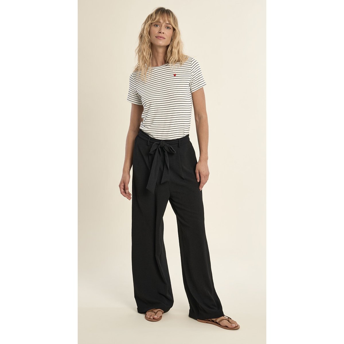 Belted Loose Fit Trousers black, MOLLY BRACKEN
