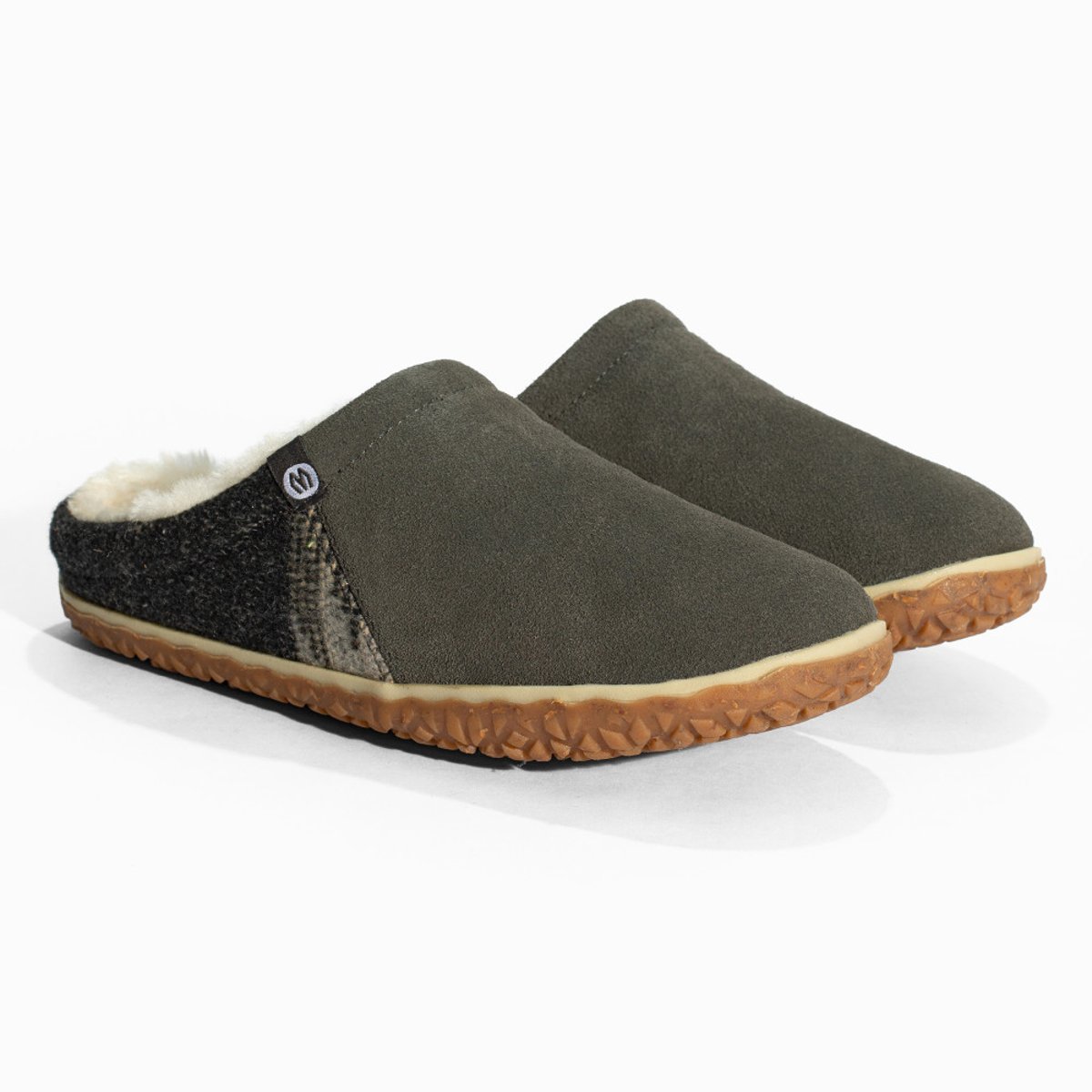 Chaussons en cuir Tahoe gris, MINNETONKA