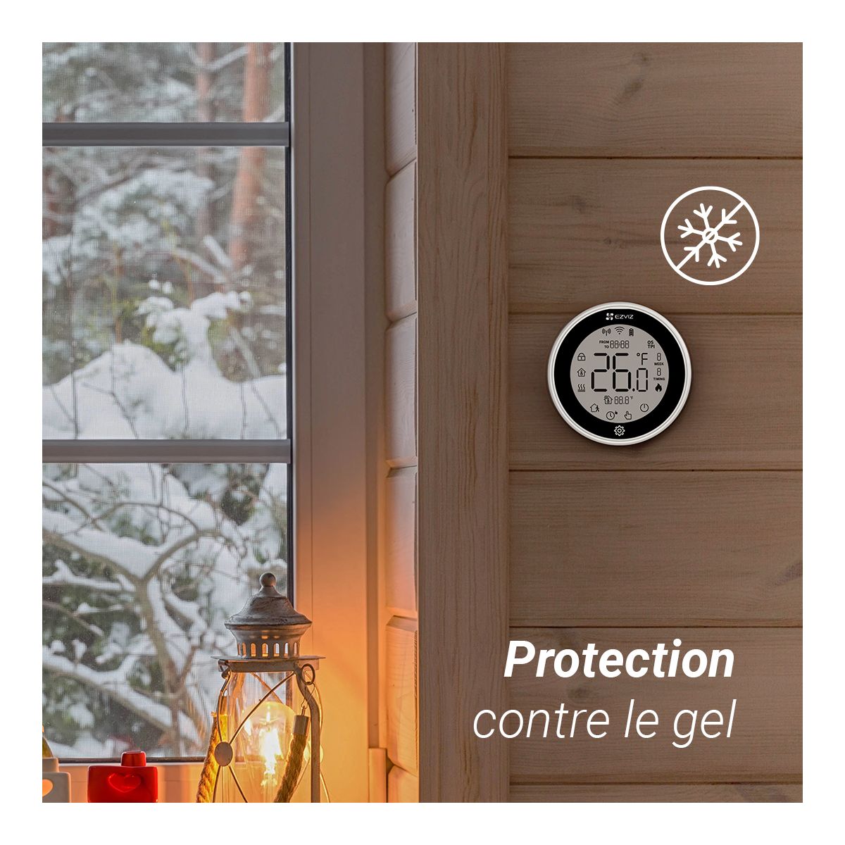 Thermostat connecté T56 thermostat intelligent couleur unique, EZVIZ