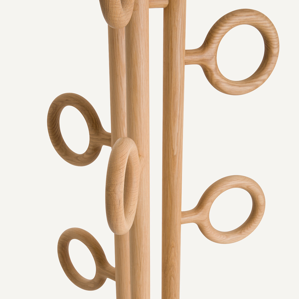 Porte-manteau anneaux chêne et travertin, Nayati chêne naturel, AM.PM